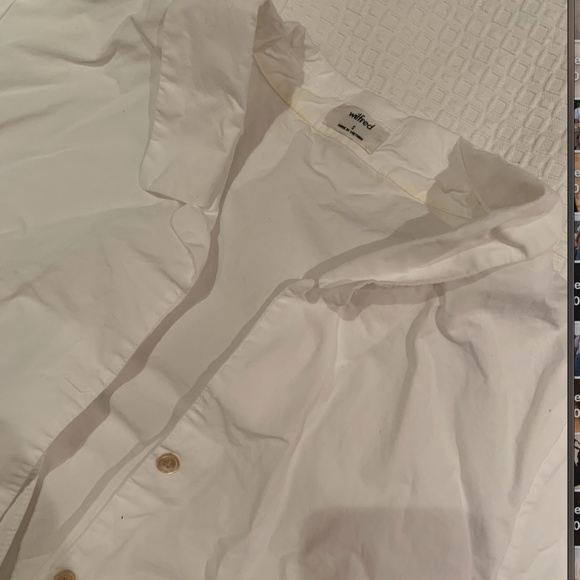 White Wilfred Button Up Tie Blouse Size S - Picture 5 of 6
